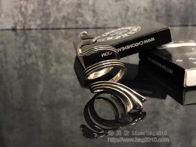 chrome hearts銀飾 克羅心蛇形戒指 克羅心純銀戒指  gjc1879